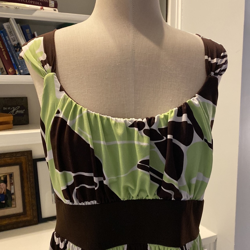 ❤️La Belle Dress Brown/Green Size Large! - Picture 2 of 8